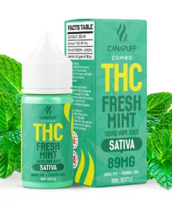 Canapuff THC likit 89 mg 2000 mg CBD Fresh Mint 30 ml
